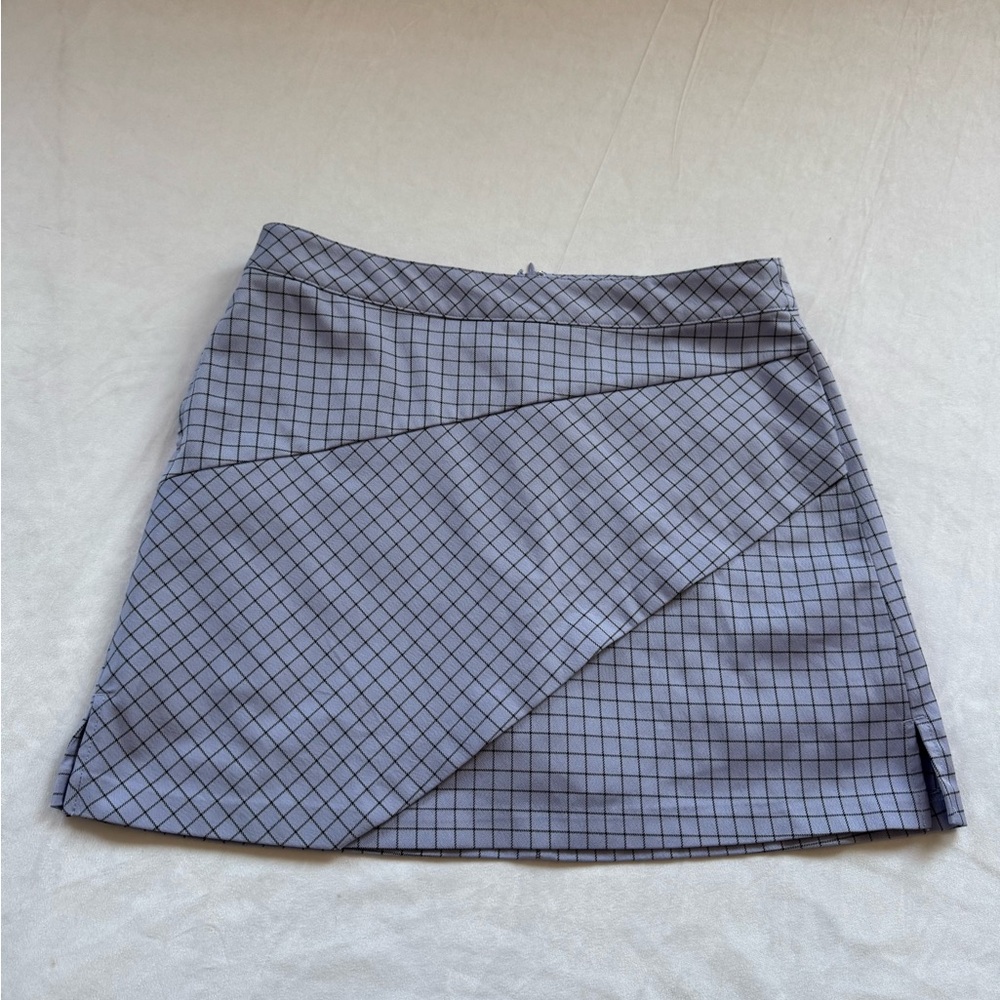 Lady Hagen Women’s Skort Size 10 Plaid Purple Black Pockets Golf Active Stretch